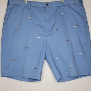 Polo Ralph Lauren Mens Blue Shark Embroidered Stretch Classic Fit Chino Short 42